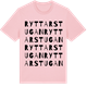 Pink Cotton t-shirt med Ryttarstugan ordlek t-shirt