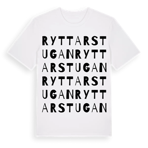Ryttarstugan ordlek t-shirt – ekologisk bomull t-shirt från Pinshirt