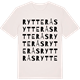 Vintage White t-shirt med Rytterås ordlek t-shirt