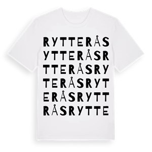 Rytterås ordlek t-shirt – ekologisk bomull t-shirt från Pinshirt