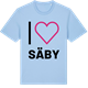 Blue Soul t-shirt med Jag älskar Säby t-shirt stort tryck