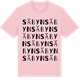 Pink Cotton t-shirt med Säbyn ordlek t-shirt