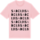 Pink Cotton t-shirt med Sadeln ordlek t-shirt