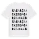 White t-shirt med Sågarebacken ordlek t-shirt