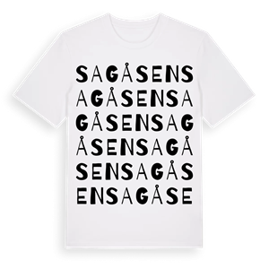 Sagåsen ordlek t-shirt – ekologisk bomull t-shirt från Pinshirt