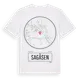 White t-shirt med Sagåsen t-shirt