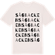 Vintage White t-shirt med Sågbacken ordlek t-shirt