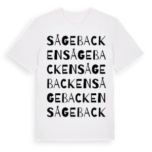Sågebacken ordlek t-shirt – ekologisk bomull t-shirt från Pinshirt