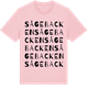 Pink Cotton t-shirt med Sågebacken ordlek t-shirt