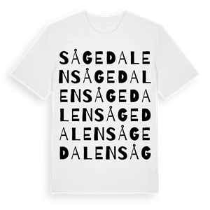 Sågedalen ordlek t-shirt – ekologisk bomull t-shirt från Pinshirt