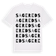 White t-shirt med Sagered ordlek t-shirt