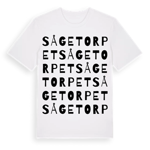 Sågetorpet ordlek t-shirt – ekologisk bomull t-shirt från Pinshirt