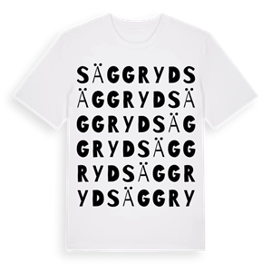 Säggryd ordlek t-shirt – ekologisk bomull t-shirt från Pinshirt