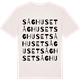 Vintage White t-shirt med Såghuset ordlek t-shirt
