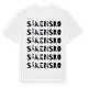 White t-shirt med Såkensro ordlek t-shirt