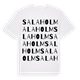 White t-shirt med Salaholm ordlek t-shirt