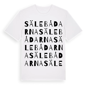 Sälebådarna ordlek t-shirt – ekologisk bomull t-shirt från Pinshirt