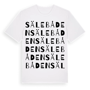 Sälebåden ordlek t-shirt – ekologisk bomull t-shirt från Pinshirt