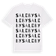 White t-shirt med Saleby ordlek t-shirt