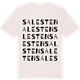 Vintage White t-shirt med Salesten ordlek t-shirt