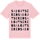 Pink Cotton t-shirt med Salgutsered ordlek t-shirt