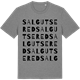 Mid Heather Gray t-shirt med Salgutsered ordlek t-shirt