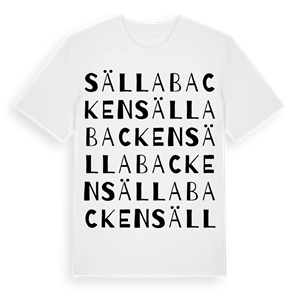 Sällabacken ordlek t-shirt – ekologisk bomull t-shirt från Pinshirt