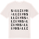 Vintage White t-shirt med Sallebyn ordlek t-shirt