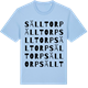 Blue Soul t-shirt med Sälltorp ordlek t-shirt