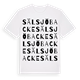 White t-shirt med Sälsjöbacke ordlek t-shirt