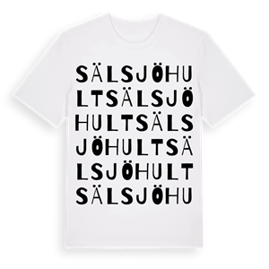 Sälsjöhult ordlek t-shirt – ekologisk bomull t-shirt från Pinshirt