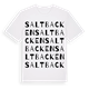 White t-shirt med Saltbacken ordlek t-shirt