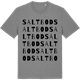 Mid Heather Gray t-shirt med Saltbod ordlek t-shirt