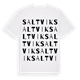 White t-shirt med Saltvik ordlek t-shirt