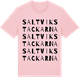 Pink Cotton t-shirt med Saltvikstackarna ordlek t-shirt