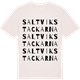 Vintage White t-shirt med Saltvikstackarna ordlek t-shirt
