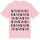 Pink Cotton t-shirt med Säm ordlek t-shirt