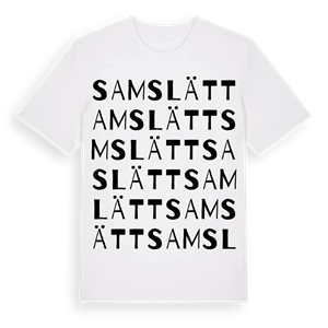 Samslätt ordlek t-shirt – ekologisk bomull t-shirt från Pinshirt