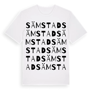 Sämstad ordlek t-shirt – ekologisk bomull t-shirt från Pinshirt