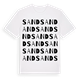 White t-shirt med Sand ordlek t-shirt