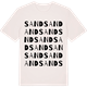 Vintage White t-shirt med Sand ordlek t-shirt