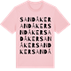 Pink Cotton t-shirt med Sandåker ordlek t-shirt