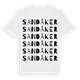 White t-shirt med Sandåker ordlek t-shirt