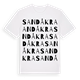 White t-shirt med Sandåkra ordlek t-shirt