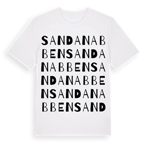 Sandanabben ordlek t-shirt – ekologisk bomull t-shirt från Pinshirt
