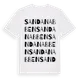 White t-shirt med Sandanabben ordlek t-shirt