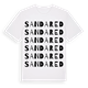 White t-shirt med Sandared ordlek t-shirt