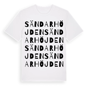 Sändarhöjden ordlek t-shirt – ekologisk bomull t-shirt från Pinshirt