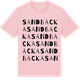 Pink Cotton t-shirt med Sandbacka ordlek t-shirt