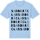 Blue Soul t-shirt med Sandbräckan ordlek t-shirt